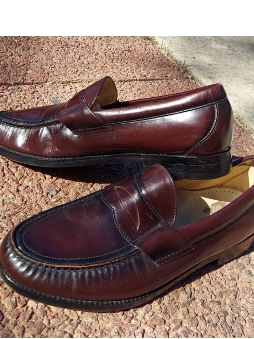 SAS Men’s Burgundy Leather Penny Loafers